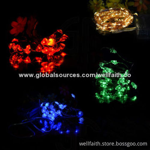 Star Model LED Battery Operated Copper Wire String Lights for Decoration with CE, RoHS Marks